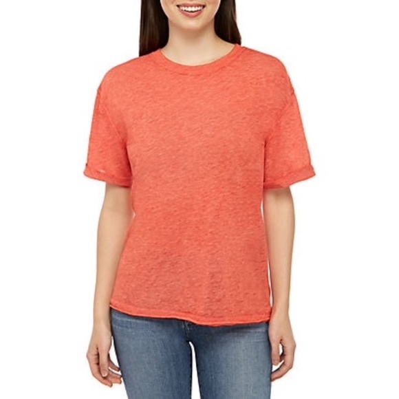 FP WTF | Coral Boxy VSCO Girl Crewneck Short Sleeve Quality T-Shirt - Picture 1 of 16